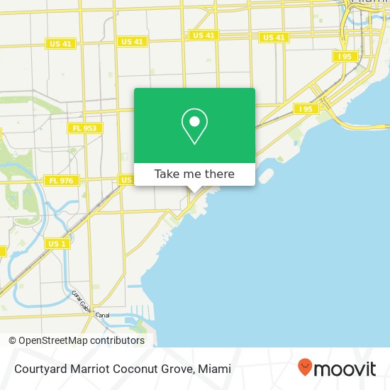 Mapa de Courtyard Marriot Coconut Grove