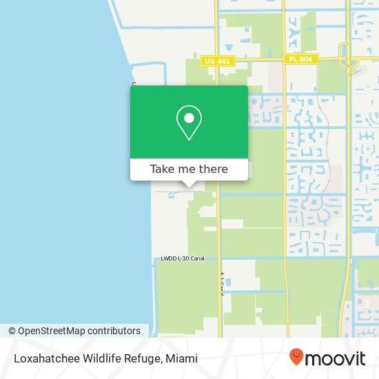 Loxahatchee Wildlife Refuge map