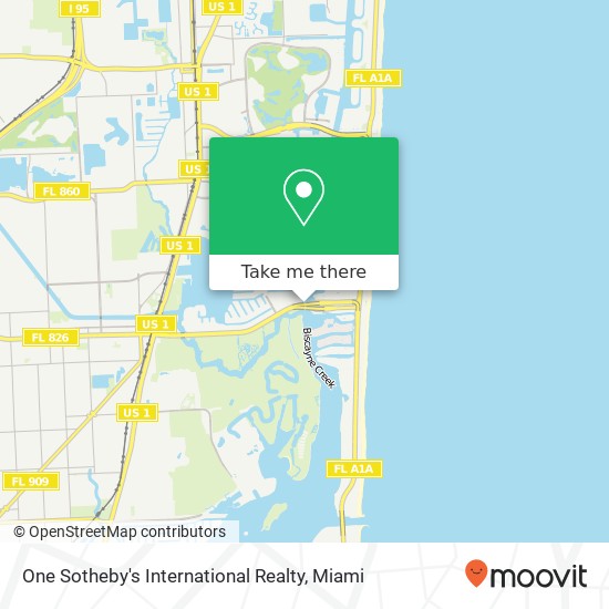 Mapa de One Sotheby's International Realty
