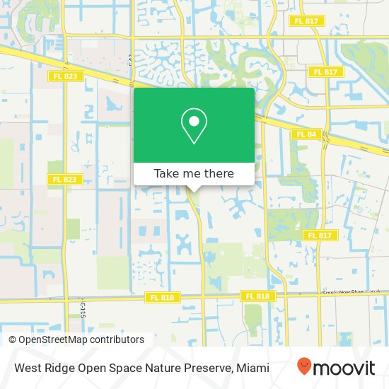 West Ridge Open Space Nature Preserve map