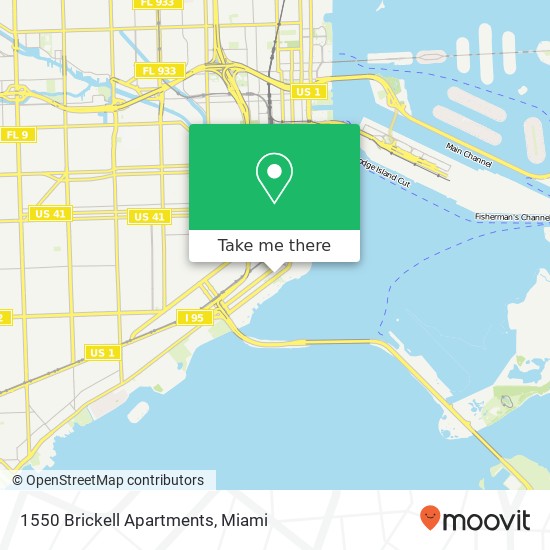 Mapa de 1550 Brickell Apartments