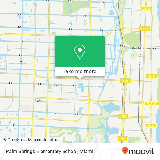 Palm Springs Elementary School map