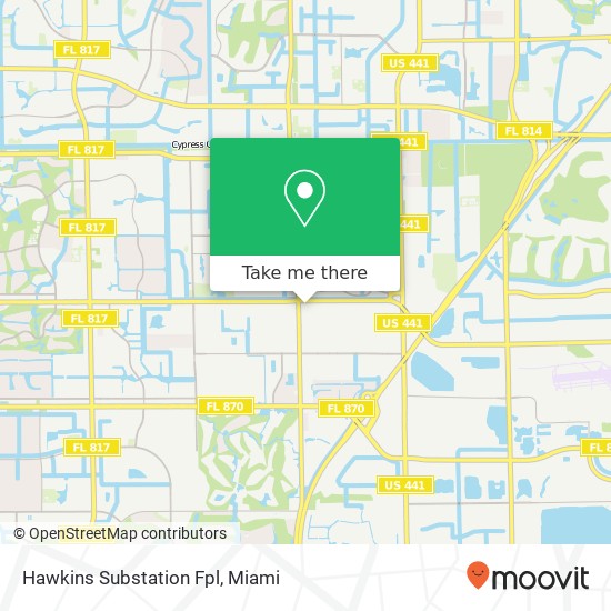 Hawkins Substation Fpl map