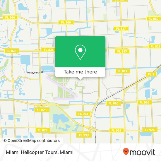 Miami Helicopter Tours map