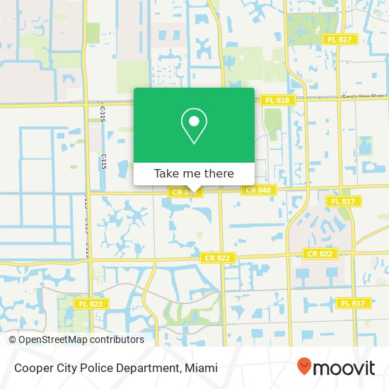 Cooper City Police Department map