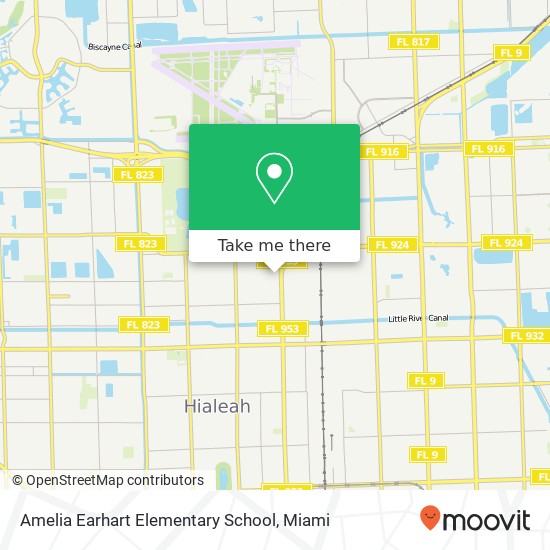 Mapa de Amelia Earhart Elementary School