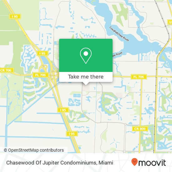 Chasewood Of Jupiter Condominiums map