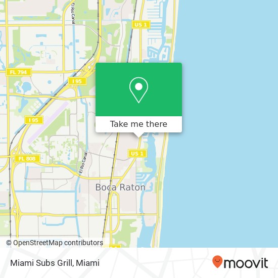 Miami Subs Grill map