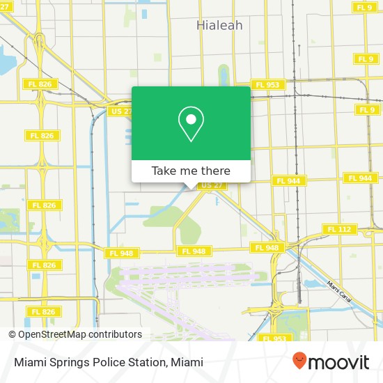 Miami Springs Police Station map