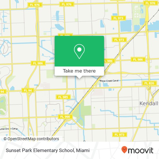 Sunset Park Elementary School map