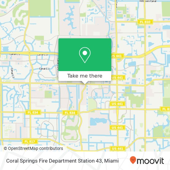 Coral Springs Fire Department Station 43 map