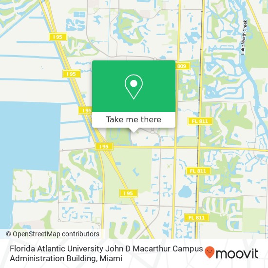 Florida Atlantic University John D Macarthur Campus Administration Building map