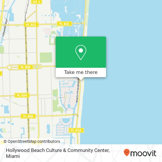 Hollywood Beach Culture & Community Center map