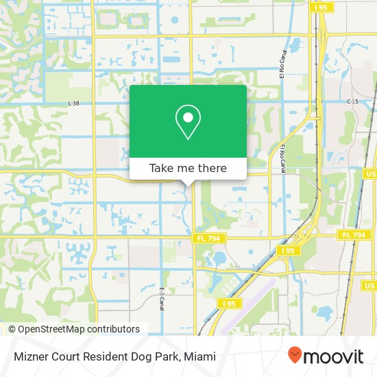 Mizner Court Resident Dog Park map