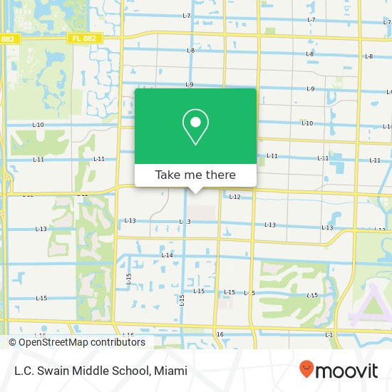 Mapa de L.C. Swain Middle School