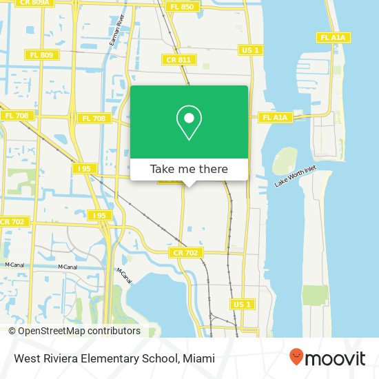 West Riviera Elementary School map