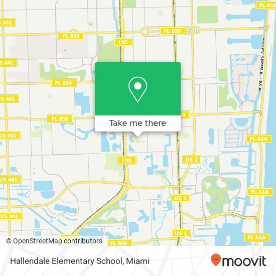 Hallendale Elementary School map