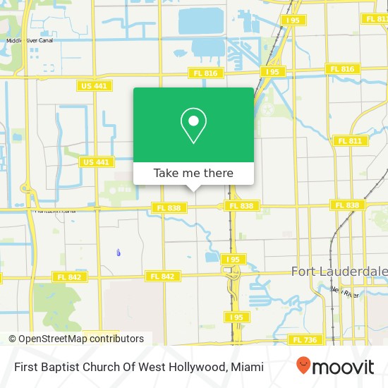 First Baptist Church Of West Hollywood map