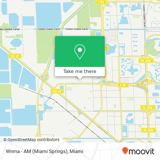 Wnma - AM (Miami Springs) map