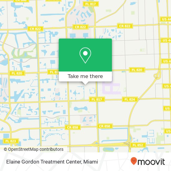 Elaine Gordon Treatment Center map