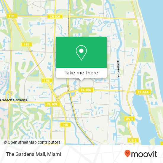 Mapa de The Gardens Mall