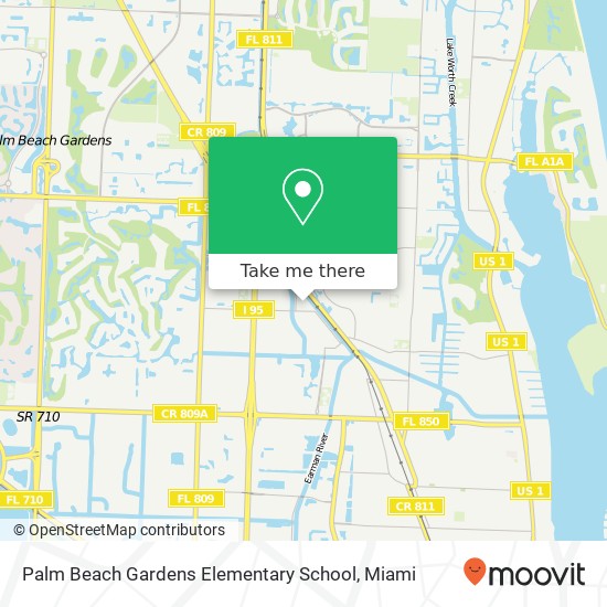 Mapa de Palm Beach Gardens Elementary School