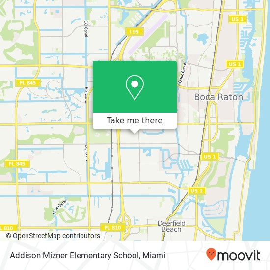 Addison Mizner Elementary School map