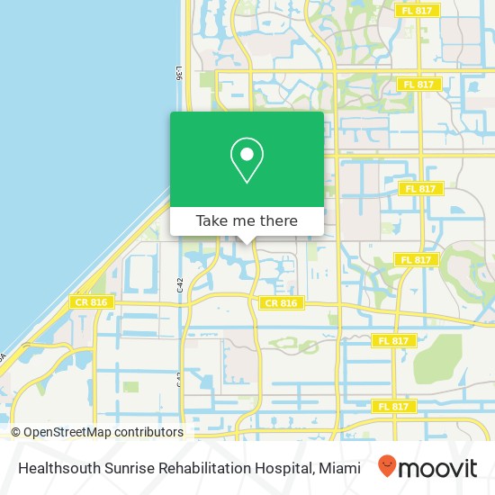 Mapa de Healthsouth Sunrise Rehabilitation Hospital