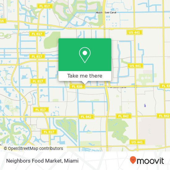 Mapa de Neighbors Food Market