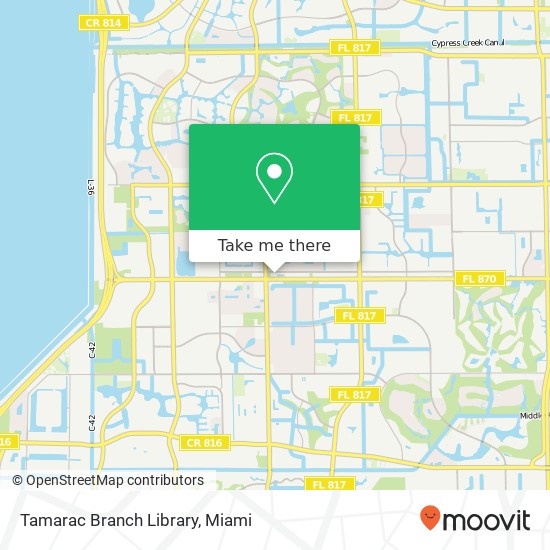 Tamarac Branch Library map