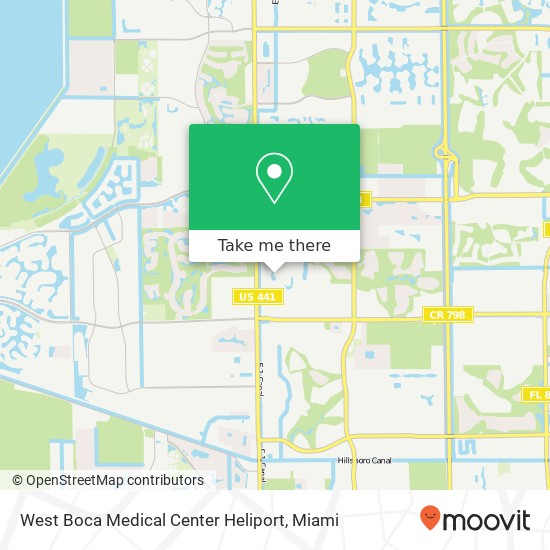 West Boca Medical Center Heliport map
