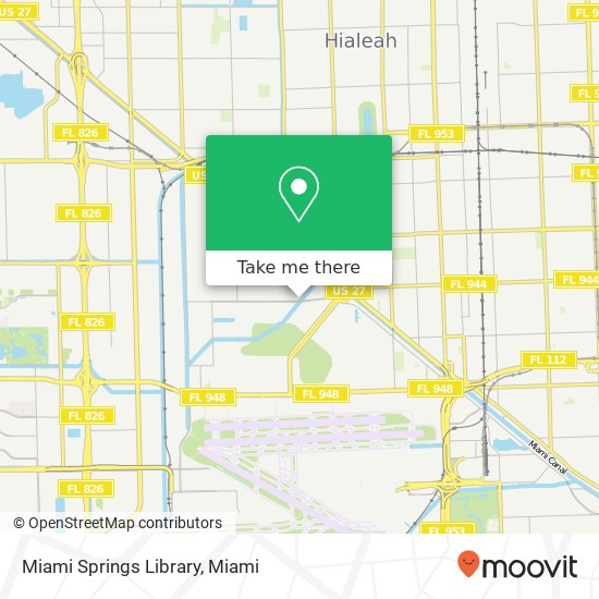 Miami Springs Library map