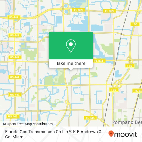 Mapa de Florida Gas Transmission Co Llc % K E Andrews & Co