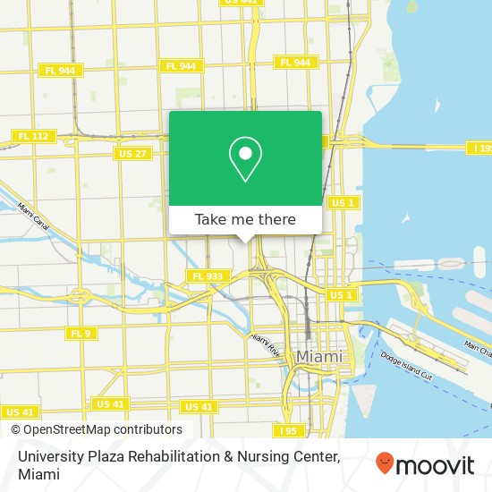 Mapa de University Plaza Rehabilitation & Nursing Center