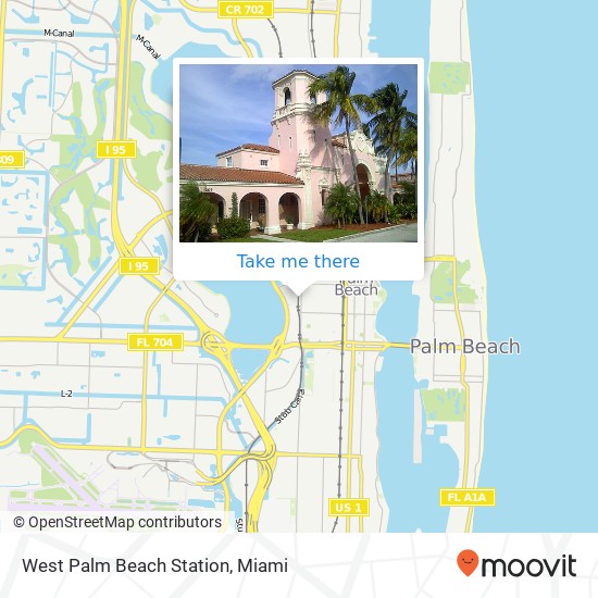 West Palm Beach Station map