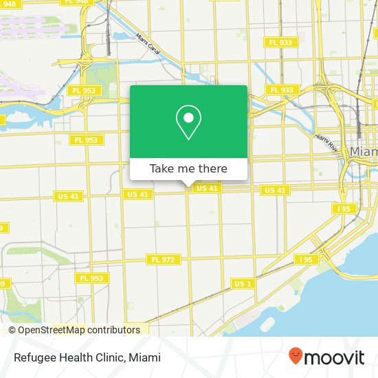 Refugee Health Clinic map