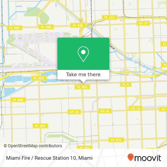 Miami Fire / Rescue Station 10 map