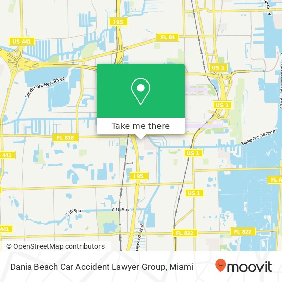 Mapa de Dania Beach Car Accident Lawyer Group