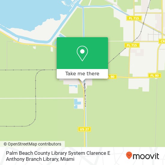 Palm Beach County Library System Clarence E Anthony Branch Library map