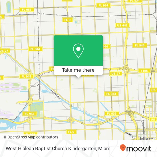 Mapa de West Hialeah Baptist Church Kindergarten