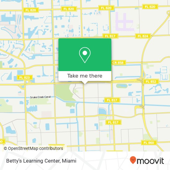 Betty's Learning Center map