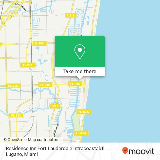 Residence Inn Fort Lauderdale Intracoastal / Il Lugano map