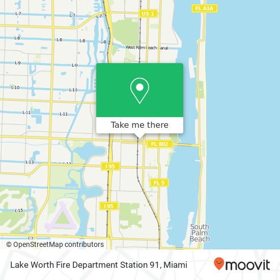Lake Worth Fire Department Station 91 map