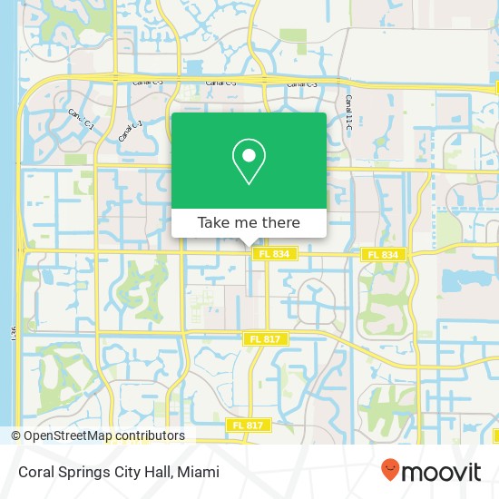 Mapa de Coral Springs City Hall