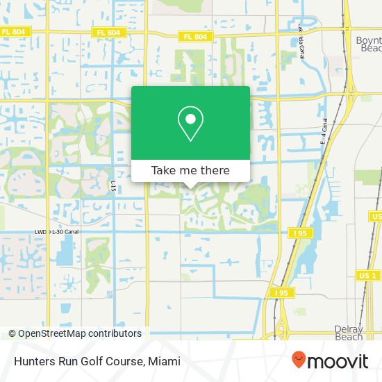 Mapa de Hunters Run Golf Course