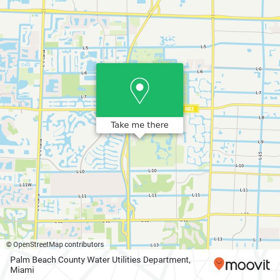 Mapa de Palm Beach County Water Utilities Department