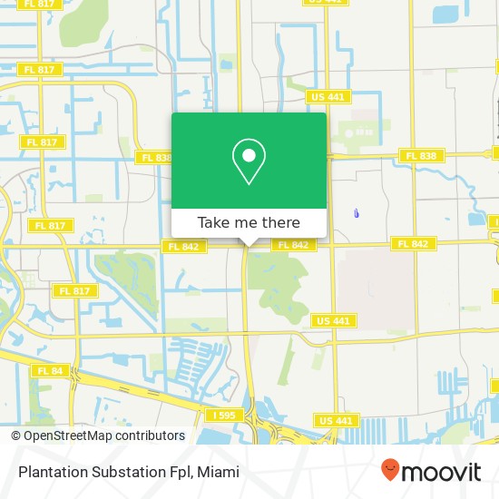 Plantation Substation Fpl map