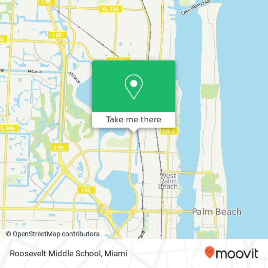 Mapa de Roosevelt Middle School