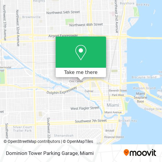 Mapa de Dominion Tower Parking Garage