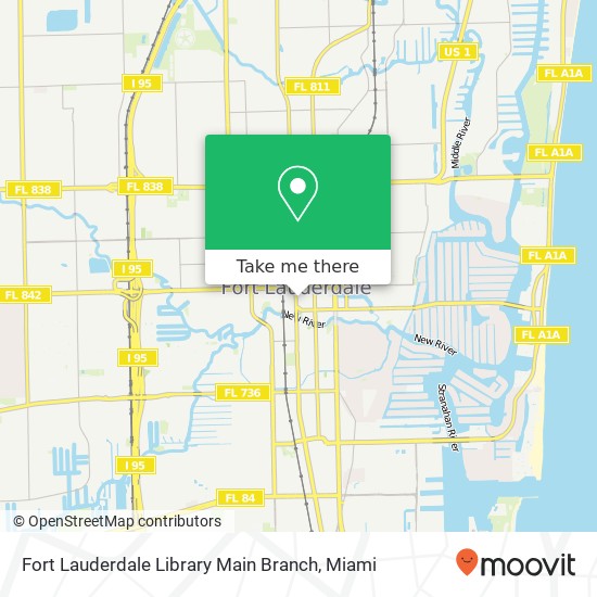 Fort Lauderdale Library Main Branch map